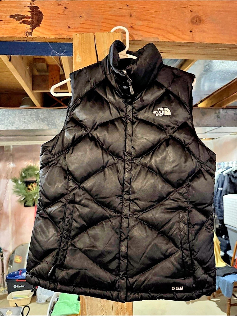 The North Face 550 Down Fill Diamond Quilted Vest Black Medium